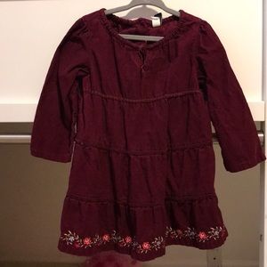 Gap Corduroy Embroidered Dress